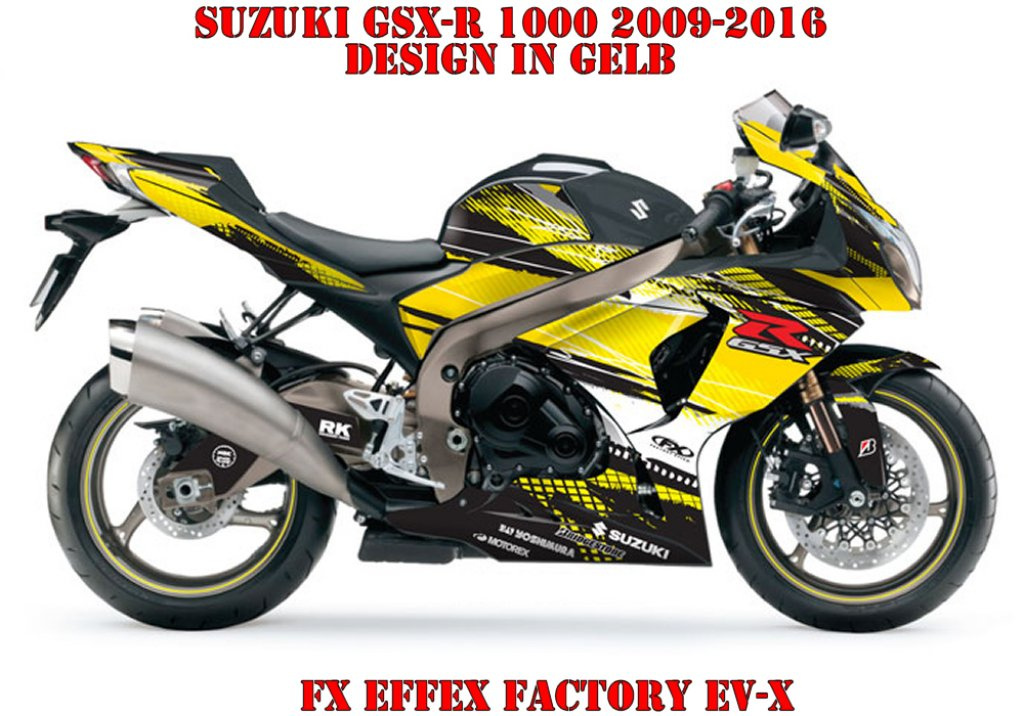 Beispiel Bild für die Farben, EV-X Gelb für Suzuki GSX-R 1000 2009-2016